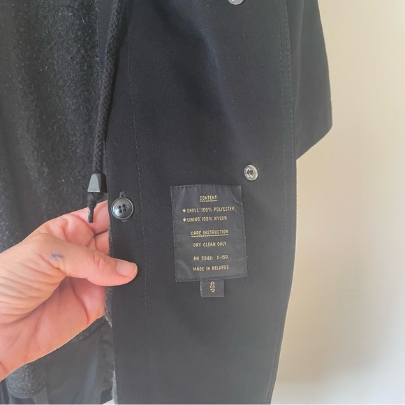 Fleet Street Fleece Lined Black Trench Coat 4P - Picture 8 of 12